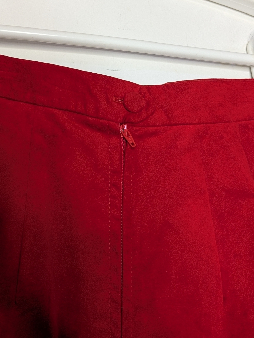 Vintage King James Red Faux Suede Bolero Jacket & Skirt Set XS/S - Picture 9 of 14